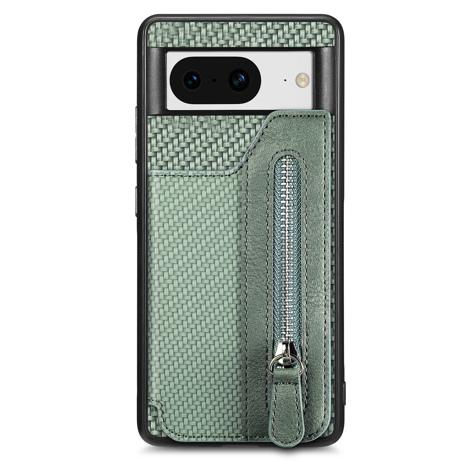 C1-04 For Google Pixel 8 Case Zipper Card Holder Leather Coated PC+TPU Phone Cover C1-04 For Google Pixel 8 Case Zipper Card Holder Leather Coated PC+TPU Phone Cover